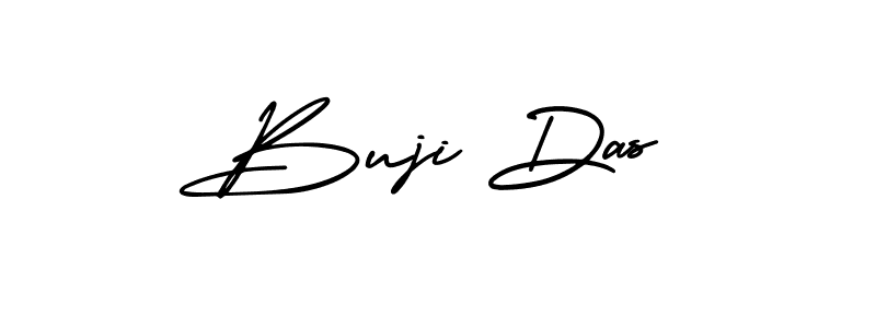 Use a signature maker to create a handwritten signature online. With this signature software, you can design (AmerikaSignatureDemo-Regular) your own signature for name Buji Das. Buji Das signature style 3 images and pictures png