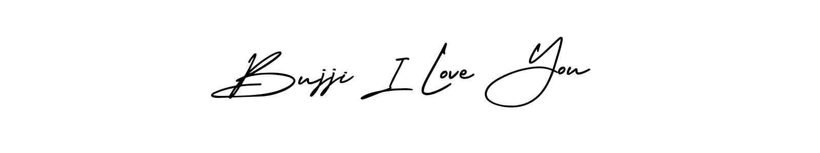 How to make Bujji I Love You signature? AmerikaSignatureDemo-Regular is a professional autograph style. Create handwritten signature for Bujji I Love You name. Bujji I Love You signature style 3 images and pictures png