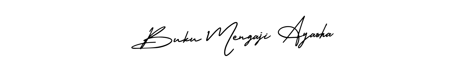 Create a beautiful signature design for name Buku Mengaji Ayasha. With this signature (AmerikaSignatureDemo-Regular) fonts, you can make a handwritten signature for free. Buku Mengaji Ayasha signature style 3 images and pictures png