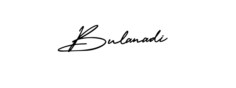 How to make Bulanadi name signature. Use AmerikaSignatureDemo-Regular style for creating short signs online. This is the latest handwritten sign. Bulanadi signature style 3 images and pictures png