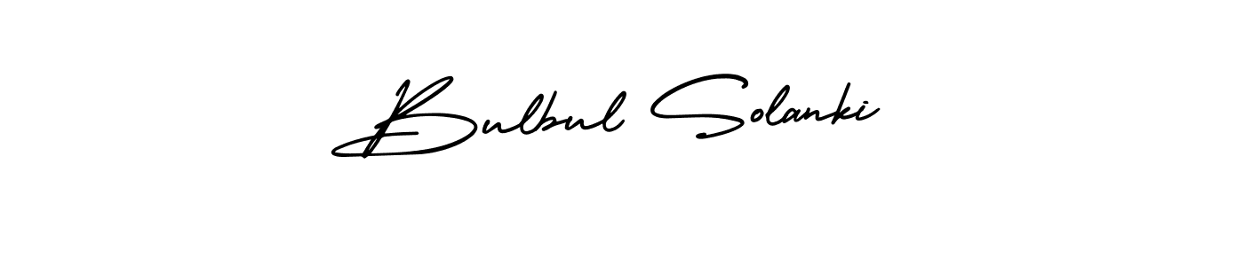 How to Draw Bulbul Solanki signature style? AmerikaSignatureDemo-Regular is a latest design signature styles for name Bulbul Solanki. Bulbul Solanki signature style 3 images and pictures png