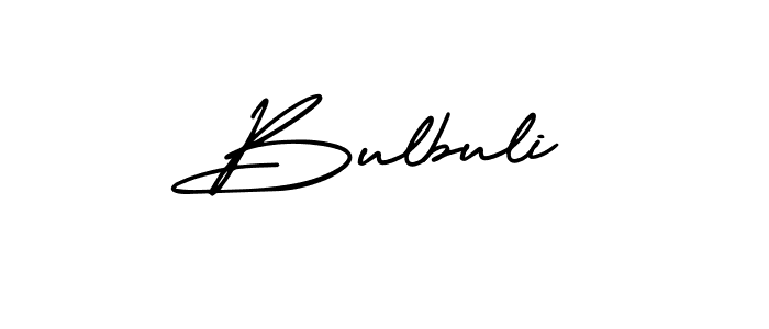 The best way (AmerikaSignatureDemo-Regular) to make a short signature is to pick only two or three words in your name. The name Bulbuli include a total of six letters. For converting this name. Bulbuli signature style 3 images and pictures png