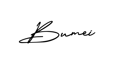 It looks lik you need a new signature style for name Bumei. Design unique handwritten (AmerikaSignatureDemo-Regular) signature with our free signature maker in just a few clicks. Bumei signature style 3 images and pictures png