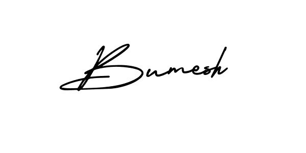 Use a signature maker to create a handwritten signature online. With this signature software, you can design (AmerikaSignatureDemo-Regular) your own signature for name Bumesh. Bumesh signature style 3 images and pictures png