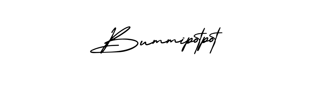 How to make Bummipotpot name signature. Use AmerikaSignatureDemo-Regular style for creating short signs online. This is the latest handwritten sign. Bummipotpot signature style 3 images and pictures png