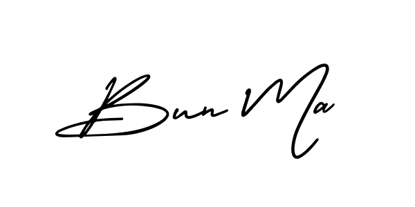 Best and Professional Signature Style for Bun Ma. AmerikaSignatureDemo-Regular Best Signature Style Collection. Bun Ma signature style 3 images and pictures png