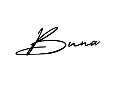 Make a beautiful signature design for name Buna. With this signature (AmerikaSignatureDemo-Regular) style, you can create a handwritten signature for free. Buna signature style 3 images and pictures png