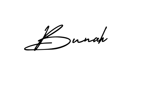 Best and Professional Signature Style for Bunah. AmerikaSignatureDemo-Regular Best Signature Style Collection. Bunah signature style 3 images and pictures png