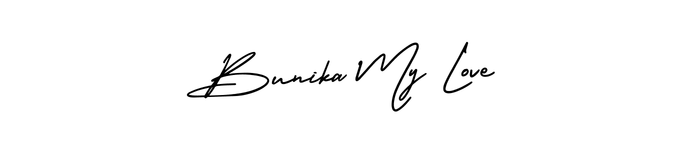 Also we have Bunika My Love name is the best signature style. Create professional handwritten signature collection using AmerikaSignatureDemo-Regular autograph style. Bunika My Love signature style 3 images and pictures png