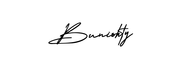 Also we have Bunishty name is the best signature style. Create professional handwritten signature collection using AmerikaSignatureDemo-Regular autograph style. Bunishty signature style 3 images and pictures png