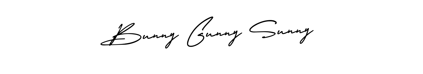 You should practise on your own different ways (AmerikaSignatureDemo-Regular) to write your name (Bunny Gunny Sunny) in signature. don't let someone else do it for you. Bunny Gunny Sunny signature style 3 images and pictures png