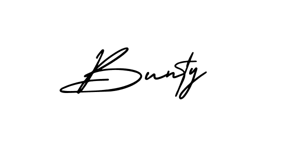 Use a signature maker to create a handwritten signature online. With this signature software, you can design (AmerikaSignatureDemo-Regular) your own signature for name Bunty . Bunty  signature style 3 images and pictures png