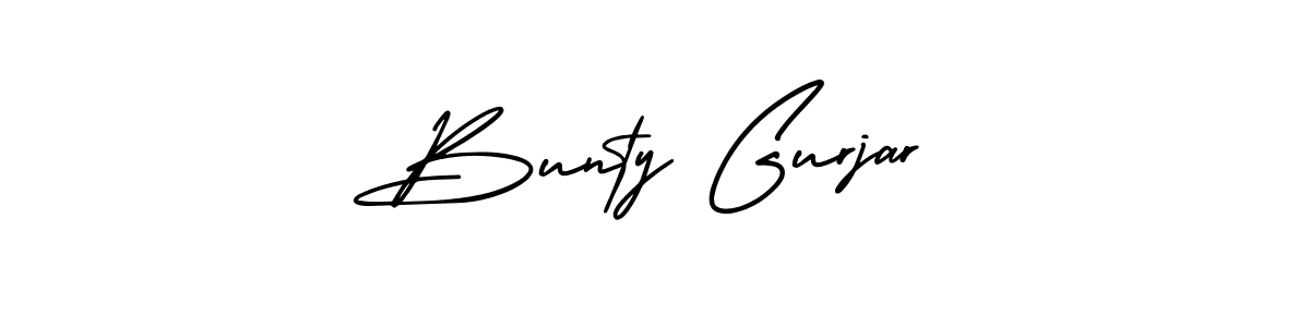 You should practise on your own different ways (AmerikaSignatureDemo-Regular) to write your name (Bunty Gurjar) in signature. don't let someone else do it for you. Bunty Gurjar signature style 3 images and pictures png