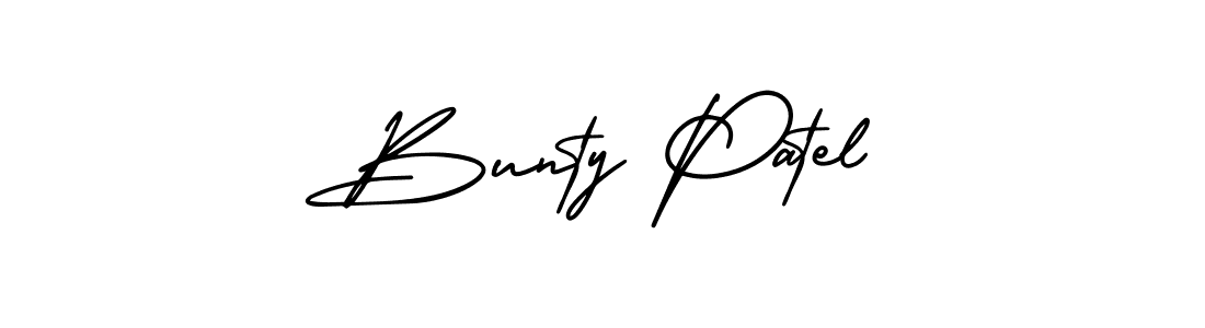 How to make Bunty Patel name signature. Use AmerikaSignatureDemo-Regular style for creating short signs online. This is the latest handwritten sign. Bunty Patel signature style 3 images and pictures png