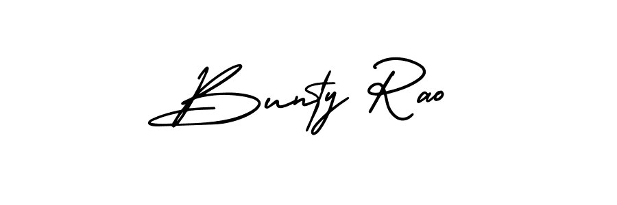 How to make Bunty Rao signature? AmerikaSignatureDemo-Regular is a professional autograph style. Create handwritten signature for Bunty Rao name. Bunty Rao signature style 3 images and pictures png