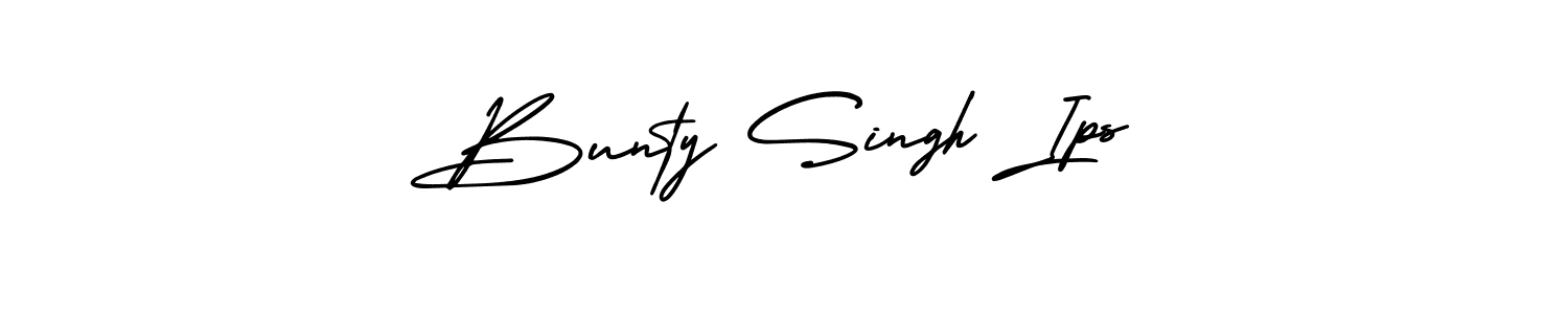 How to make Bunty Singh Ips signature? AmerikaSignatureDemo-Regular is a professional autograph style. Create handwritten signature for Bunty Singh Ips name. Bunty Singh Ips signature style 3 images and pictures png