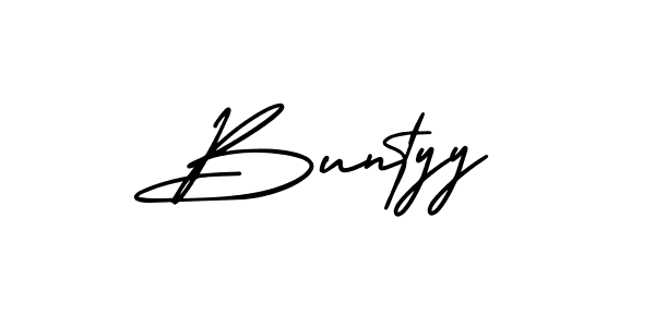 How to make Buntyy signature? AmerikaSignatureDemo-Regular is a professional autograph style. Create handwritten signature for Buntyy name. Buntyy signature style 3 images and pictures png
