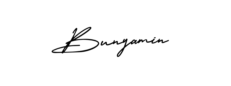 How to make Bunyamin signature? AmerikaSignatureDemo-Regular is a professional autograph style. Create handwritten signature for Bunyamin name. Bunyamin signature style 3 images and pictures png