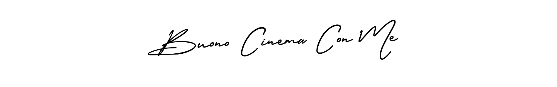 How to Draw Buono Cinema Con Me signature style? AmerikaSignatureDemo-Regular is a latest design signature styles for name Buono Cinema Con Me. Buono Cinema Con Me signature style 3 images and pictures png