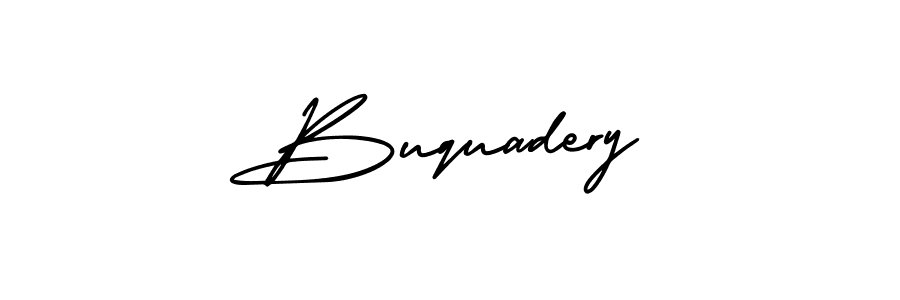 Buquadery stylish signature style. Best Handwritten Sign (AmerikaSignatureDemo-Regular) for my name. Handwritten Signature Collection Ideas for my name Buquadery. Buquadery signature style 3 images and pictures png
