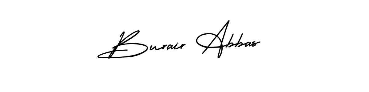 How to make Burair Abbas name signature. Use AmerikaSignatureDemo-Regular style for creating short signs online. This is the latest handwritten sign. Burair Abbas signature style 3 images and pictures png