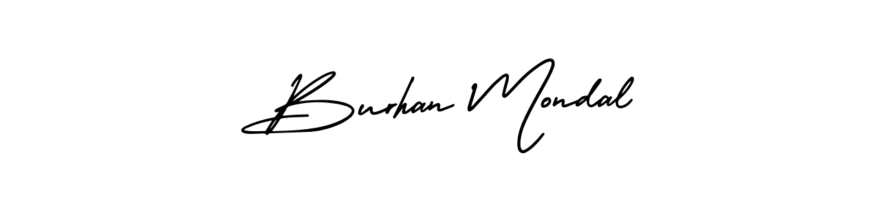 Create a beautiful signature design for name Burhan Mondal. With this signature (AmerikaSignatureDemo-Regular) fonts, you can make a handwritten signature for free. Burhan Mondal signature style 3 images and pictures png