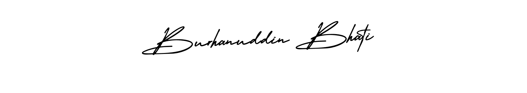 How to make Burhanuddin Bhati signature? AmerikaSignatureDemo-Regular is a professional autograph style. Create handwritten signature for Burhanuddin Bhati name. Burhanuddin Bhati signature style 3 images and pictures png