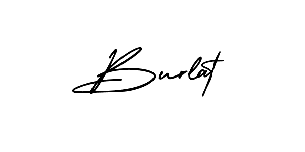 How to make Burlat name signature. Use AmerikaSignatureDemo-Regular style for creating short signs online. This is the latest handwritten sign. Burlat signature style 3 images and pictures png