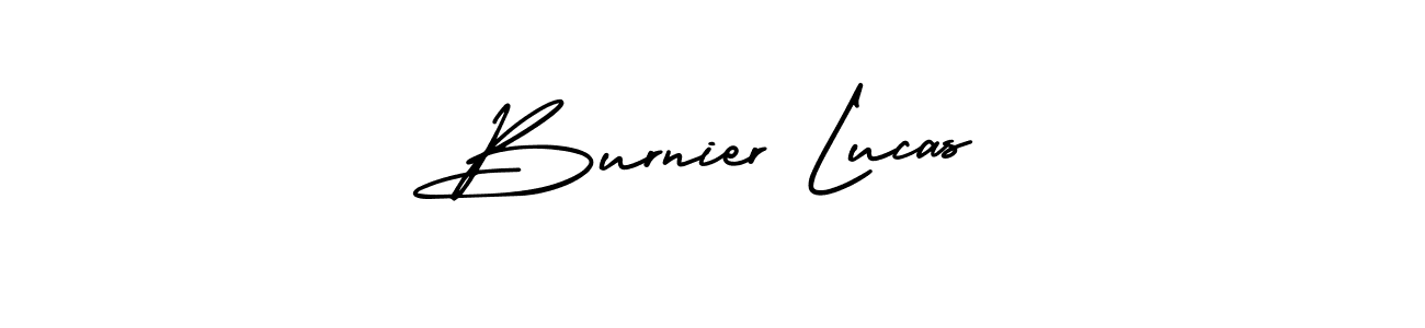 You should practise on your own different ways (AmerikaSignatureDemo-Regular) to write your name (Burnier Lucas) in signature. don't let someone else do it for you. Burnier Lucas signature style 3 images and pictures png