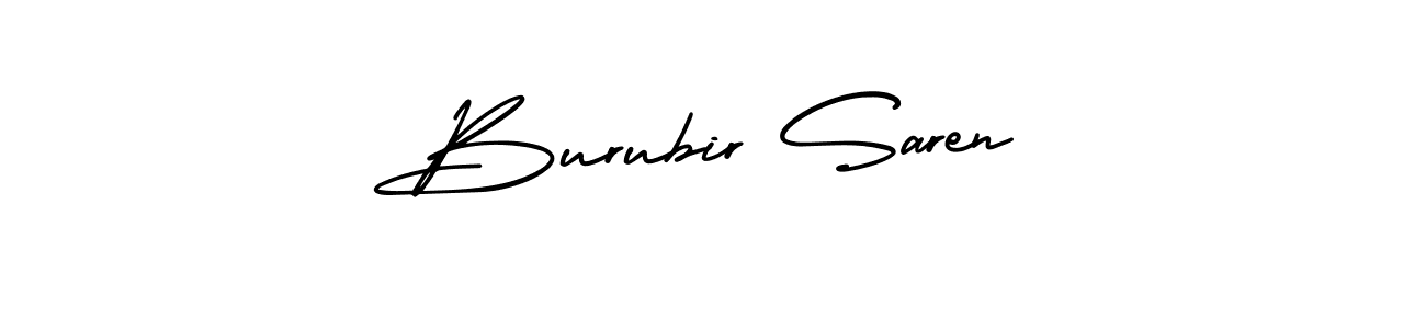 How to Draw Burubir Saren signature style? AmerikaSignatureDemo-Regular is a latest design signature styles for name Burubir Saren. Burubir Saren signature style 3 images and pictures png