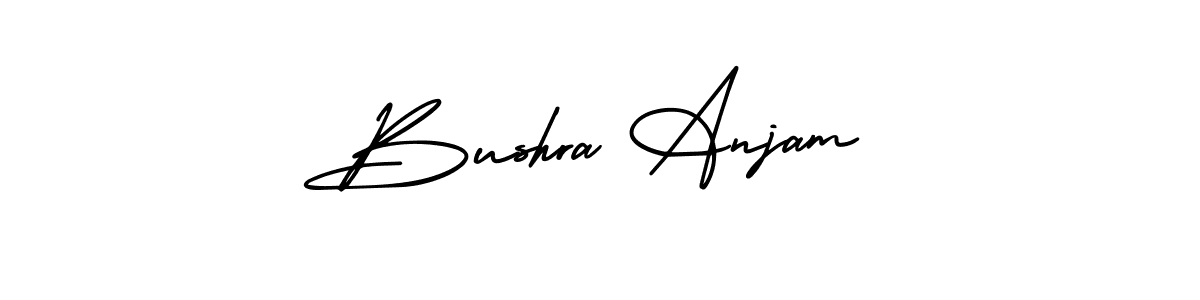 Use a signature maker to create a handwritten signature online. With this signature software, you can design (AmerikaSignatureDemo-Regular) your own signature for name Bushra Anjam. Bushra Anjam signature style 3 images and pictures png