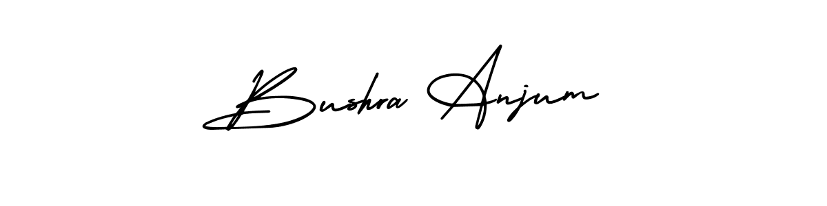 How to make Bushra Anjum signature? AmerikaSignatureDemo-Regular is a professional autograph style. Create handwritten signature for Bushra Anjum name. Bushra Anjum signature style 3 images and pictures png