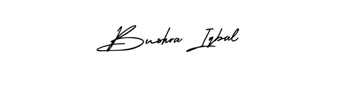 AmerikaSignatureDemo-Regular is a professional signature style that is perfect for those who want to add a touch of class to their signature. It is also a great choice for those who want to make their signature more unique. Get Bushra Iqbal name to fancy signature for free. Bushra Iqbal signature style 3 images and pictures png