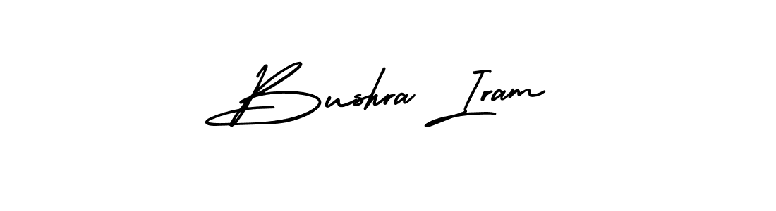 How to Draw Bushra Iram signature style? AmerikaSignatureDemo-Regular is a latest design signature styles for name Bushra Iram. Bushra Iram signature style 3 images and pictures png