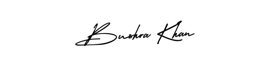 Use a signature maker to create a handwritten signature online. With this signature software, you can design (AmerikaSignatureDemo-Regular) your own signature for name Bushra Khan. Bushra Khan signature style 3 images and pictures png