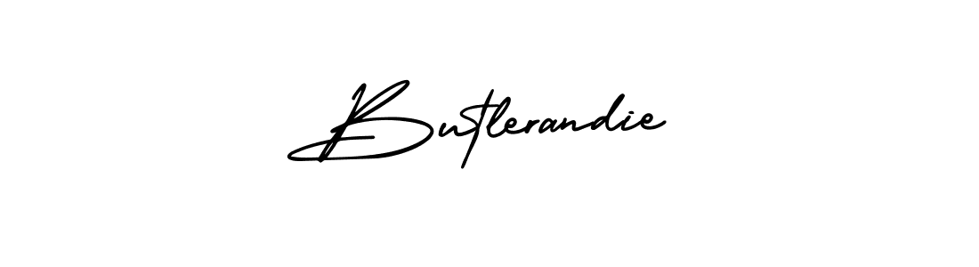 Use a signature maker to create a handwritten signature online. With this signature software, you can design (AmerikaSignatureDemo-Regular) your own signature for name Butlerandie. Butlerandie signature style 3 images and pictures png