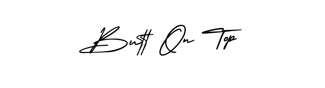 Make a beautiful signature design for name Butt On Top. With this signature (AmerikaSignatureDemo-Regular) style, you can create a handwritten signature for free. Butt On Top signature style 3 images and pictures png