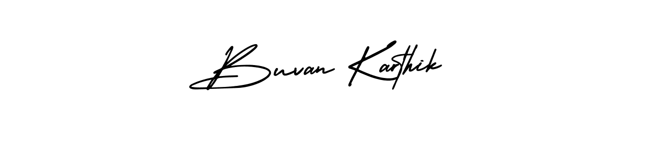 Use a signature maker to create a handwritten signature online. With this signature software, you can design (AmerikaSignatureDemo-Regular) your own signature for name Buvan Karthik. Buvan Karthik signature style 3 images and pictures png
