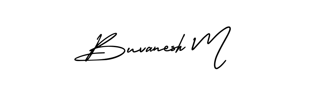 Design your own signature with our free online signature maker. With this signature software, you can create a handwritten (AmerikaSignatureDemo-Regular) signature for name Buvanesh M. Buvanesh M signature style 3 images and pictures png