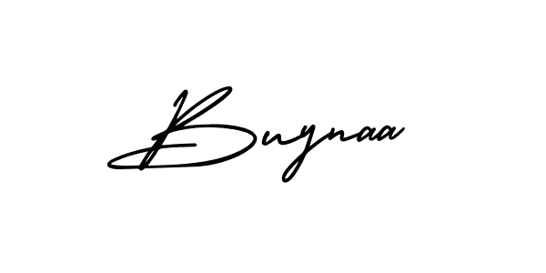 Design your own signature with our free online signature maker. With this signature software, you can create a handwritten (AmerikaSignatureDemo-Regular) signature for name Buynaa. Buynaa signature style 3 images and pictures png