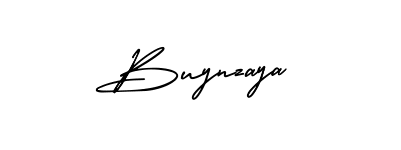 Buynzaya stylish signature style. Best Handwritten Sign (AmerikaSignatureDemo-Regular) for my name. Handwritten Signature Collection Ideas for my name Buynzaya. Buynzaya signature style 3 images and pictures png