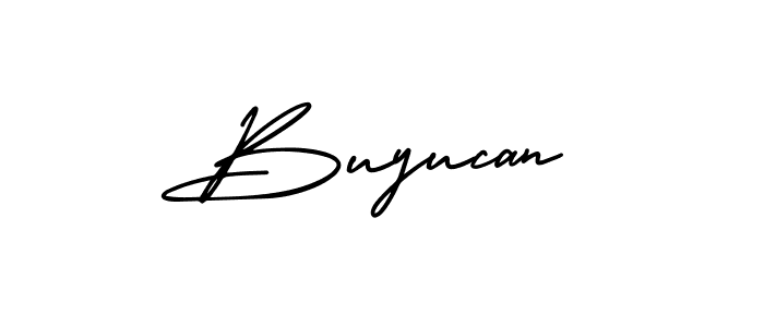 Buyucan stylish signature style. Best Handwritten Sign (AmerikaSignatureDemo-Regular) for my name. Handwritten Signature Collection Ideas for my name Buyucan. Buyucan signature style 3 images and pictures png