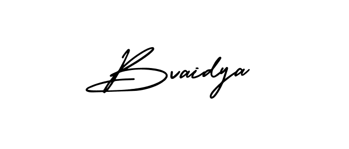 Bvaidya stylish signature style. Best Handwritten Sign (AmerikaSignatureDemo-Regular) for my name. Handwritten Signature Collection Ideas for my name Bvaidya. Bvaidya signature style 3 images and pictures png