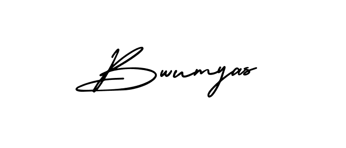 AmerikaSignatureDemo-Regular is a professional signature style that is perfect for those who want to add a touch of class to their signature. It is also a great choice for those who want to make their signature more unique. Get Bwumyas name to fancy signature for free. Bwumyas signature style 3 images and pictures png