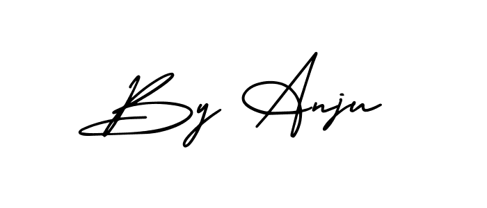 Make a beautiful signature design for name By Anju. With this signature (AmerikaSignatureDemo-Regular) style, you can create a handwritten signature for free. By Anju signature style 3 images and pictures png