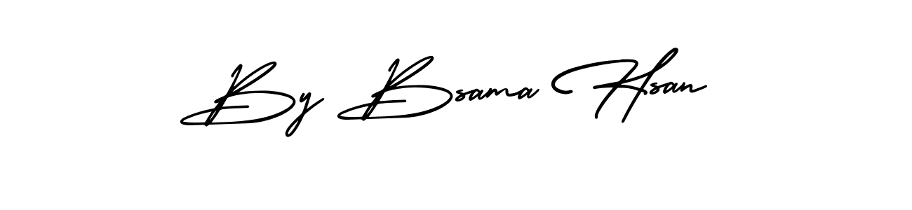 Design your own signature with our free online signature maker. With this signature software, you can create a handwritten (AmerikaSignatureDemo-Regular) signature for name By Bsama Hsan. By Bsama Hsan signature style 3 images and pictures png