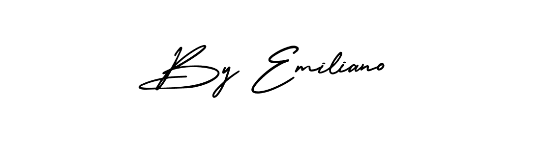 By Emiliano stylish signature style. Best Handwritten Sign (AmerikaSignatureDemo-Regular) for my name. Handwritten Signature Collection Ideas for my name By Emiliano. By Emiliano signature style 3 images and pictures png