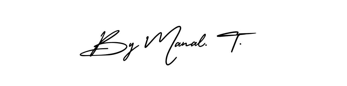 AmerikaSignatureDemo-Regular is a professional signature style that is perfect for those who want to add a touch of class to their signature. It is also a great choice for those who want to make their signature more unique. Get By Manal. T. name to fancy signature for free. By Manal. T. signature style 3 images and pictures png