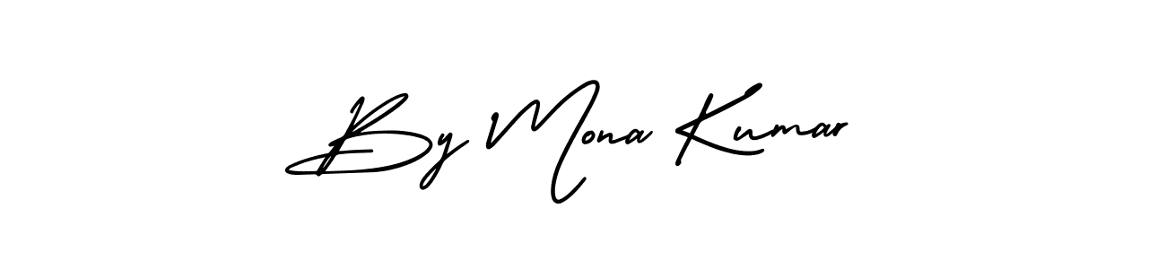 Make a beautiful signature design for name By Mona Kumar. With this signature (AmerikaSignatureDemo-Regular) style, you can create a handwritten signature for free. By Mona Kumar signature style 3 images and pictures png