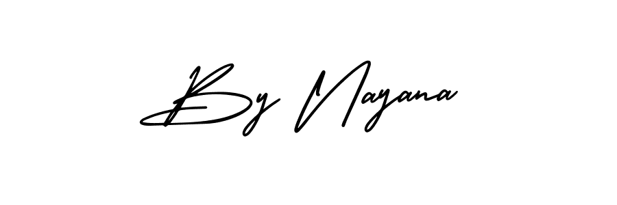 You should practise on your own different ways (AmerikaSignatureDemo-Regular) to write your name (By Nayana) in signature. don't let someone else do it for you. By Nayana signature style 3 images and pictures png